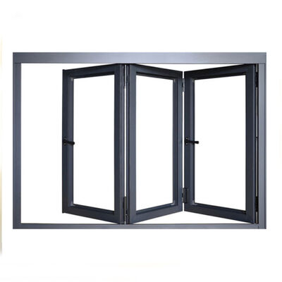 Frameless Double Glazing Glass Sheet Folding Windows Design With Accessories Manufacturing Company