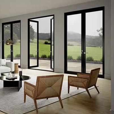 अनुकूलन योग्य हार्डवेयर सामान के साथ वाणिज्यिक और आवासीय सेटिंग्स के लिए उच्च गुणवत्ता वाले एल्यूमीनियम मिश्र धातु 6063-T5 फ्रेम स्विंग दरवाजा