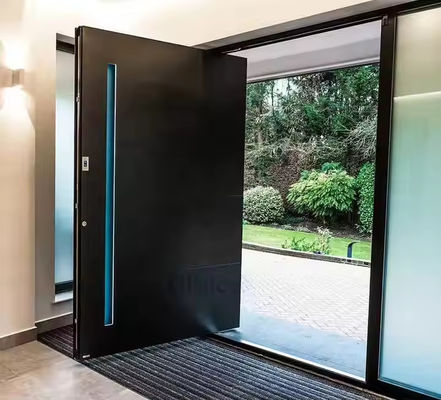 स्टेनलेस स्टील आंतरिक एल्यूमीनियम धुरीदार दरवाजा स्पष्ट ग्लास और 1.8 मिमी फ्रेम मोटाई के साथ